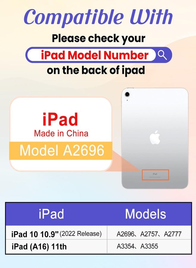 Wazzasoft جراب Wazzasoft لجهاز iPad A16 2025 - جراب لجهاز iPad من الجيل العاشر بتصميم ألعاب فيديو أنيق ومرح، مع حامل أقلام مميز، وخاصية التشغيل/الإيقاف التلقائي، متوافق مع أجهزة Apple 11/10 مقاس 10.9 بوصة - Image 2